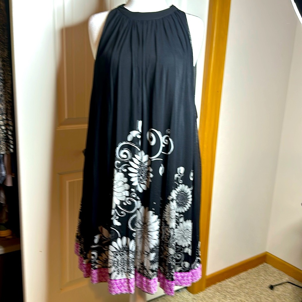 NWT Sexy black floral dress
